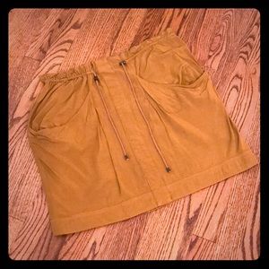 Free People Mustard Skirt